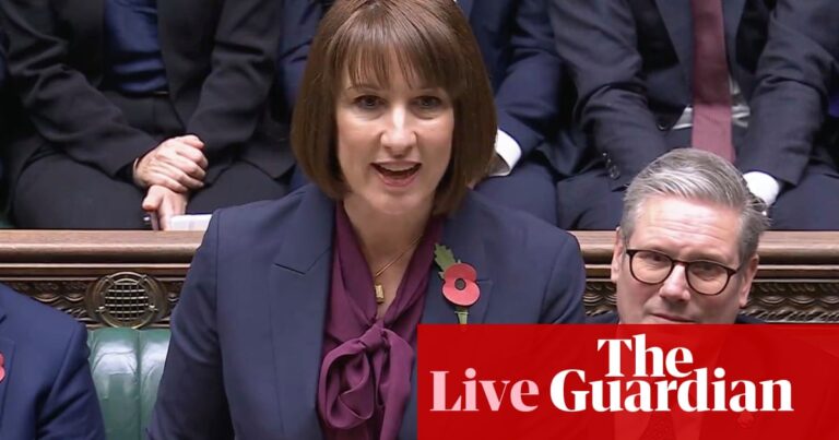 Autumn budget live: Rachel Reeves says budget will raise taxes by £40bn | Politics
