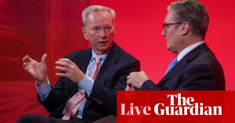 Ex-Google chief tells Labour business summit UK should expand ‘high-skilled immigration’ – business live | Business