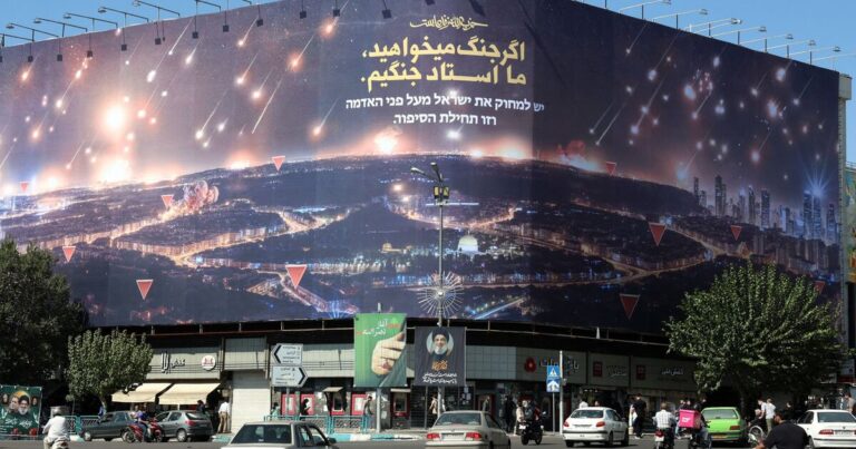 Iran’s sick billboard celebrating missile attack on Israel | World | News