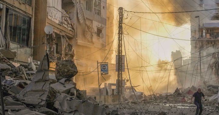 Israel airstrikes hit southern Beirut cutting off key crossing into Syria – National