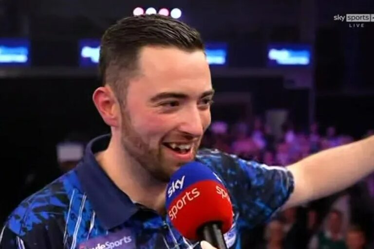 Luke Humphries has wry smile as he responds to taunting fans after shock World Grand Prix of Darts defeat to Mike De Decker