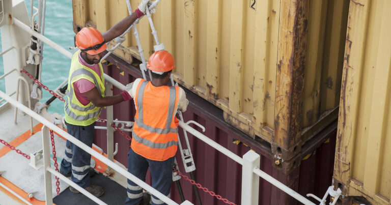 What do dockworkers do, and which parts of the job are automated?