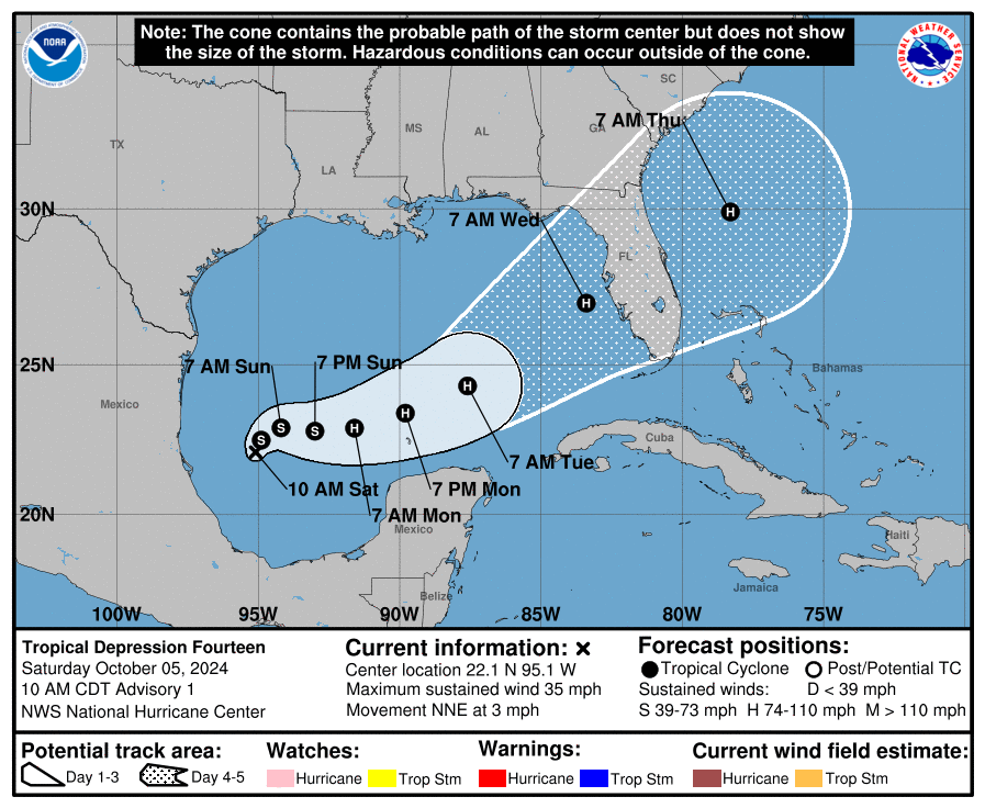 Tropical Storm Milton Forms, Threatens Florida Gulf Coast