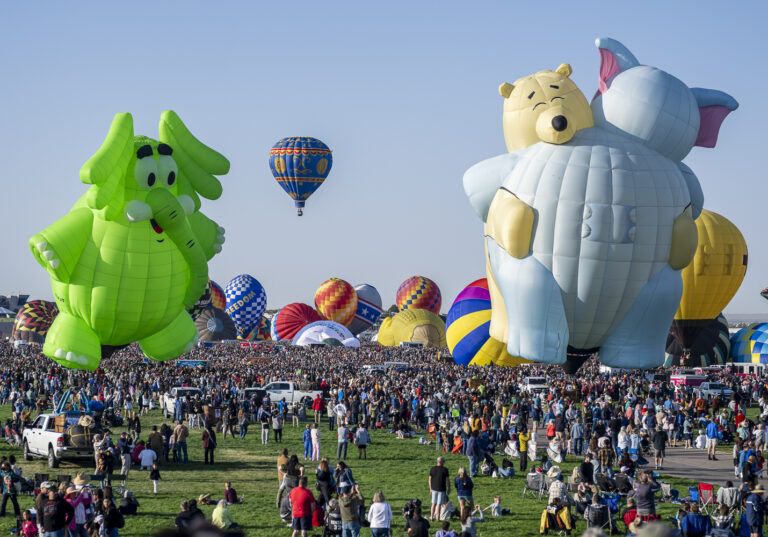 Hot Air Balloons Fill the Skies Above New Mexico
