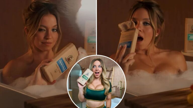 Sydney Sweeney strips naked for a bubble bath as she sends message to ‘dirty boys’