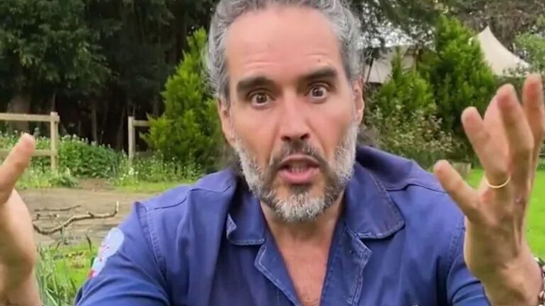 Russell Brand makes bizarre rant about ‘voting for God’ after it emerges he could be charged for sex offences