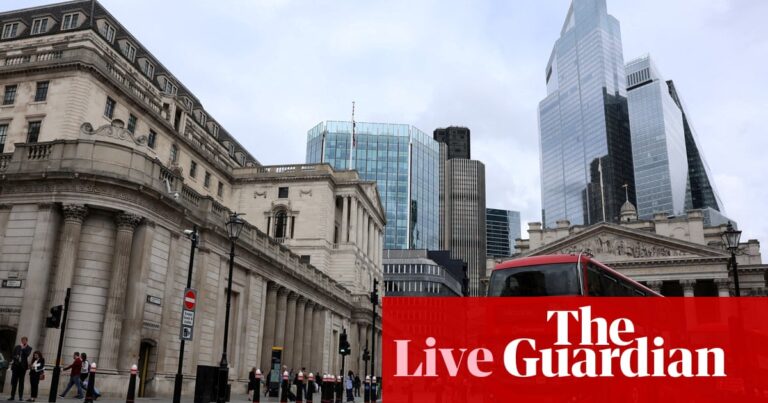 Bank of England expected to leave interest rates on hold today; household water bills to rise 36% by 2030 – business live | Business