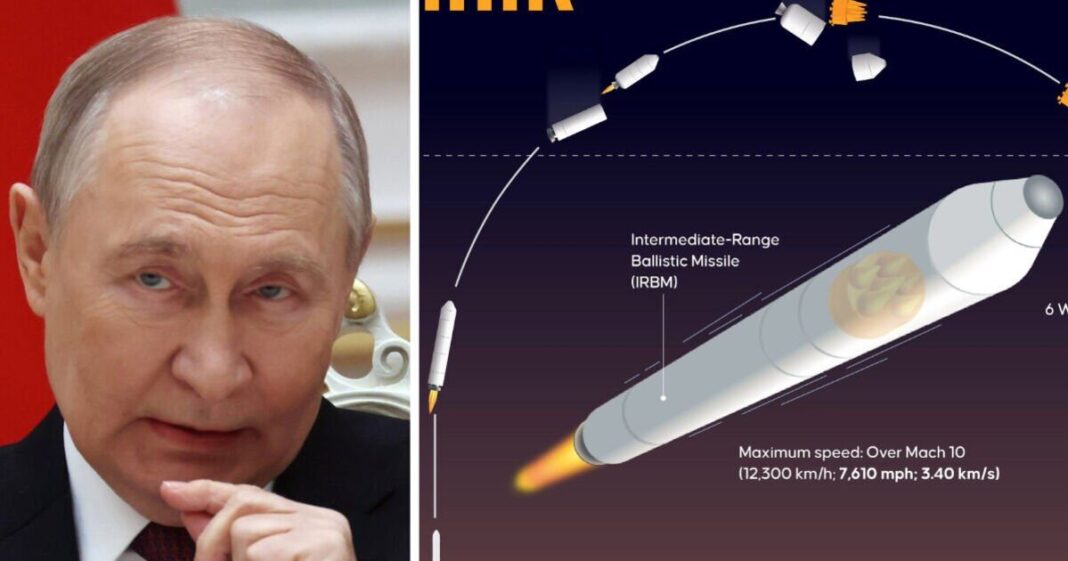 Terrifying map shows how Russia’s new hypersonic missile could level UK in 8 minutes | World | News