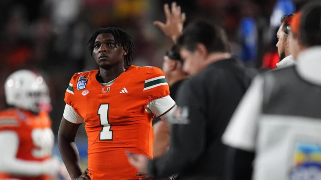 Cameron Ward’s halftime exit of bowl game was always Miami’s plan — not that they told anyone