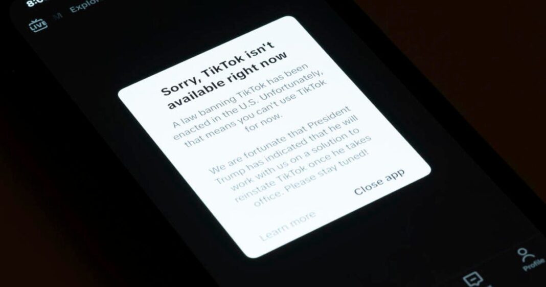 TikTok voluntarily shuts down service in the U.S. as divest-or-ban law takes effect