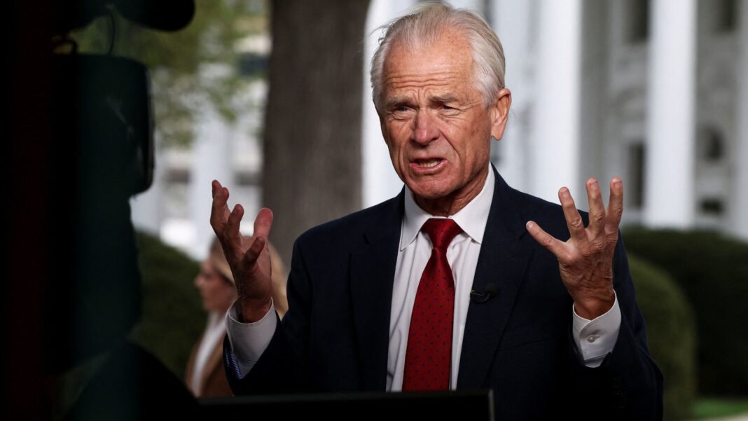Trade advisor Peter Navarro hypes stock market after plunge