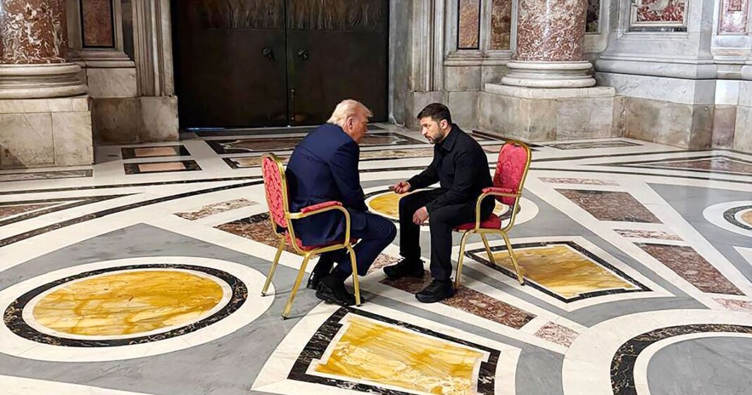 Lip-reader reveals Zelensky’s 11-word warning to Trump in meeting at Pope’s funeral | World | News