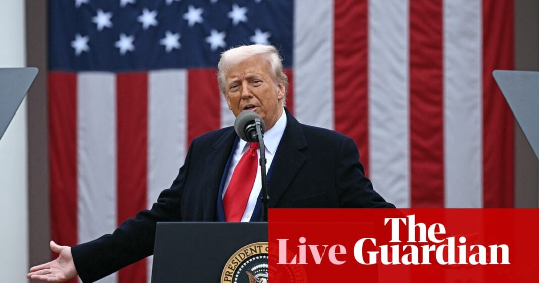 Trump denies market turmoil is a problem, claiming ‘stock is going to boom’ – US politics live | Trump tariffs