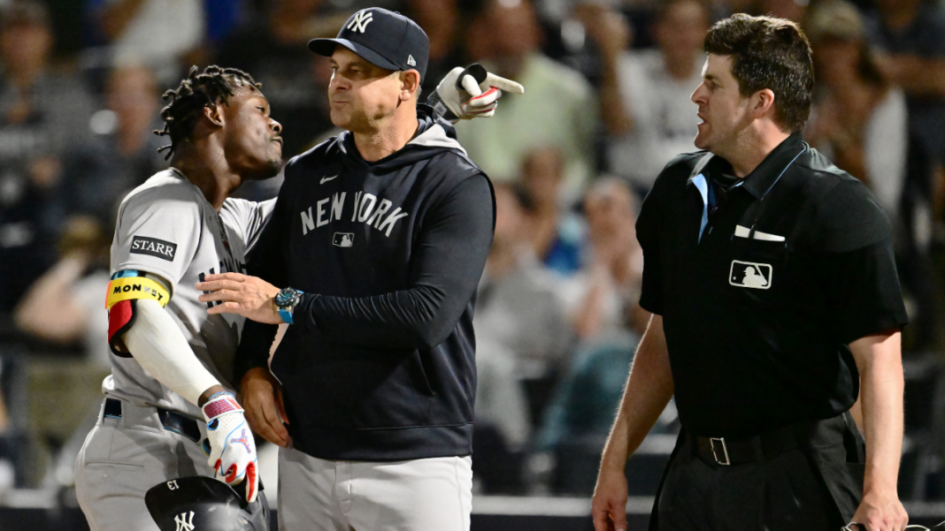 Yankees’ Jazz Chisholm ejected for arguing strikeout call, blasts umpire on social media minutes later