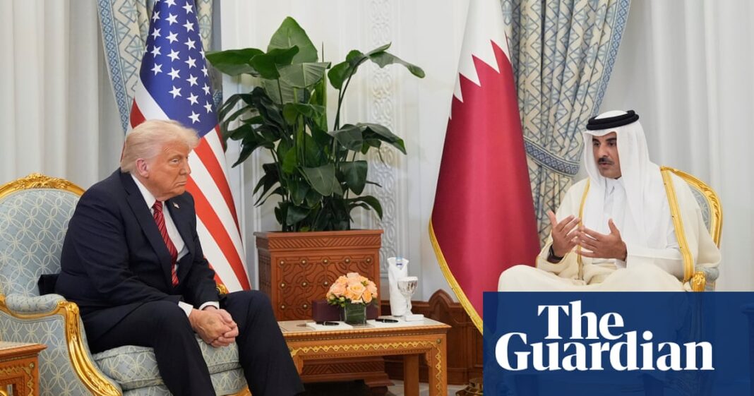 Donald Trump meets Qatar emir, Sheikh Tamim bin Hamad al-Thani – video
