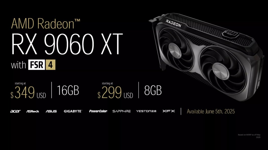 AMD launches the “$350” Radeon RX 9060 XT with 16GB of VRAM