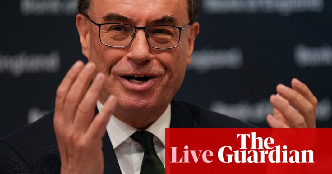 UK must rebuild trade relationship with EU, says BoE boss; China-US shipments slump – business live | Business