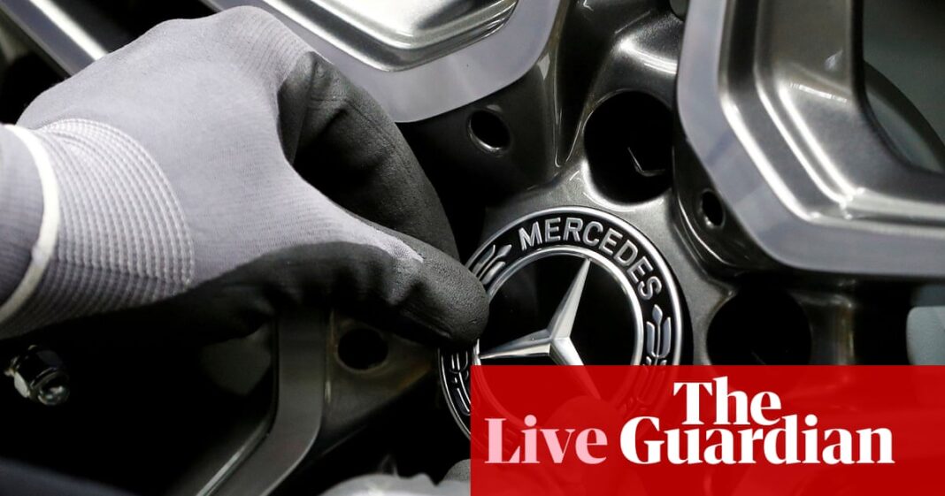 Mercedes-Benz and Porsche flag €800m in combined costs from Trump tariffs – business live | Business
