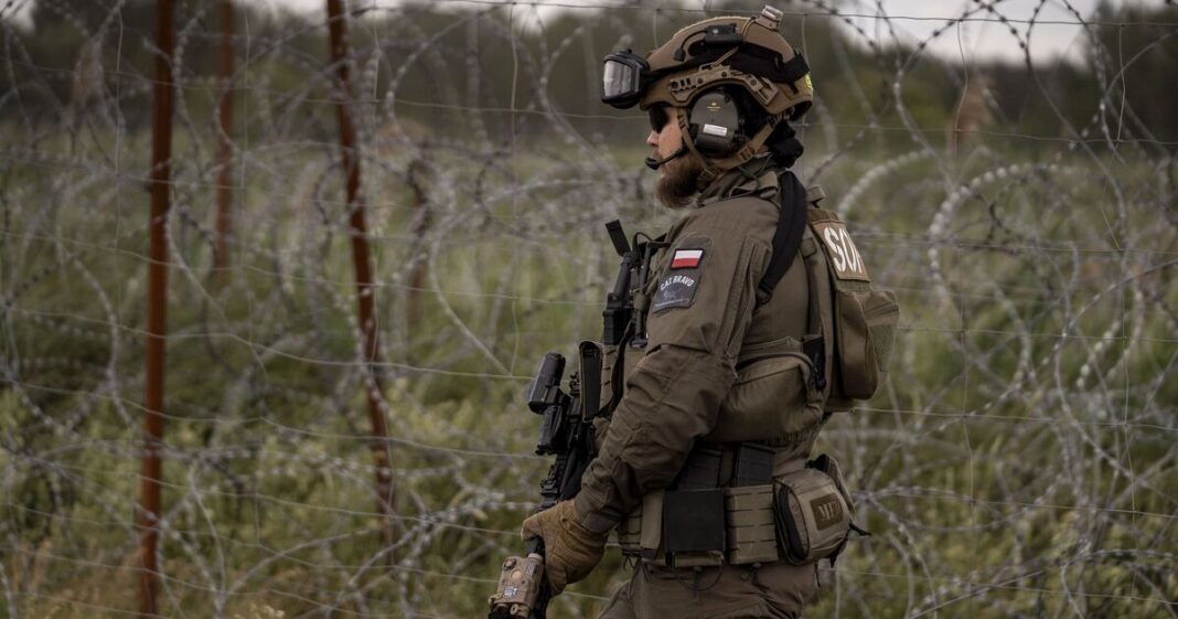 Migrant shot with rubber bullet after scrambling over border | World | News