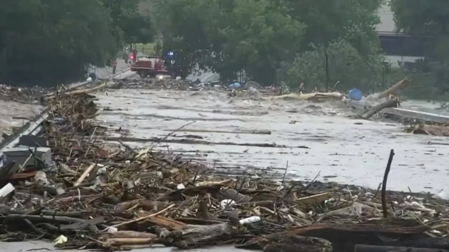 LIVE NOW: View of Guadalupe River in Kerr County, Texas, After Flash Floods
