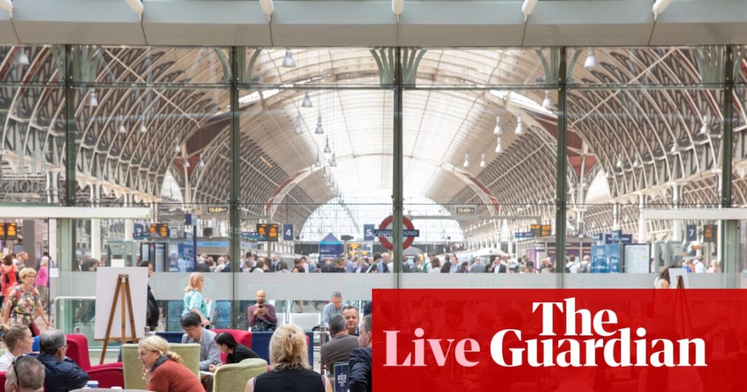 Strongest rise in UK business activity in a year while hiring falls; WH Smith shares crash 40% on accounting error – business live | Business