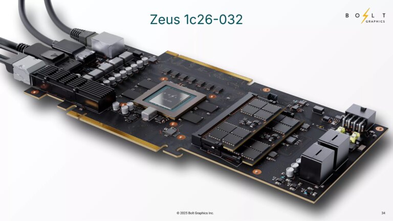 Bolt Graphics claims 13x leap over Nvidia RTX 5090 with less wattage – and huge caveats