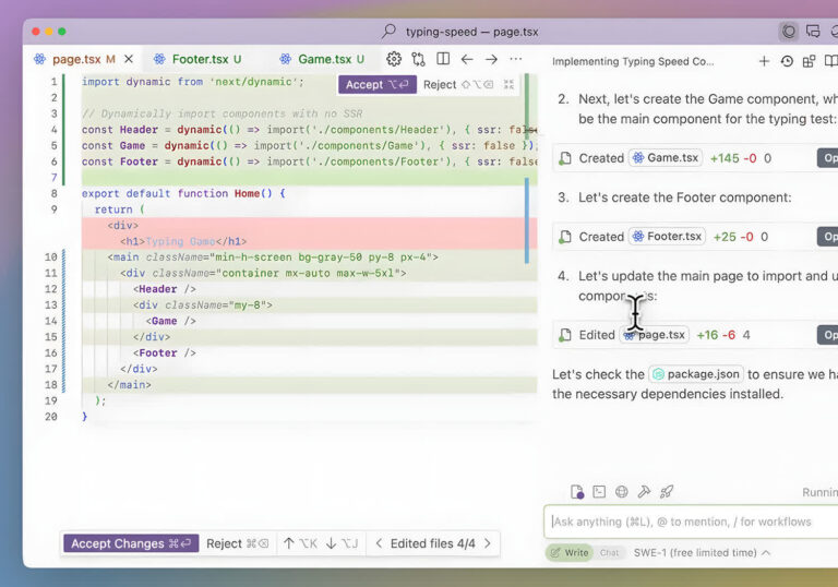 Windsurf is a free AI-powered IDE with smart coding tools