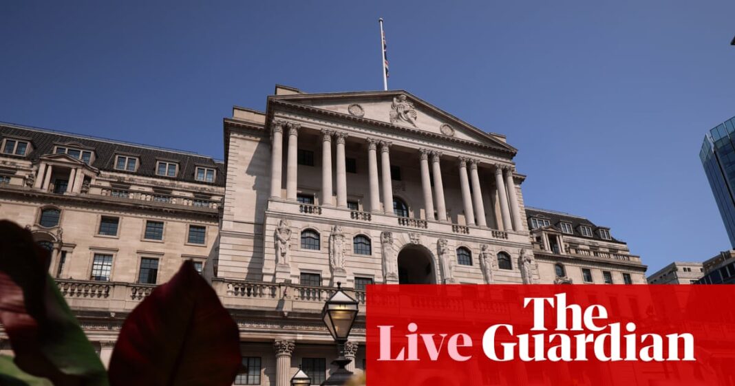 Trump tariffs kick in; Bank of England likely to cut rates – business live | Business