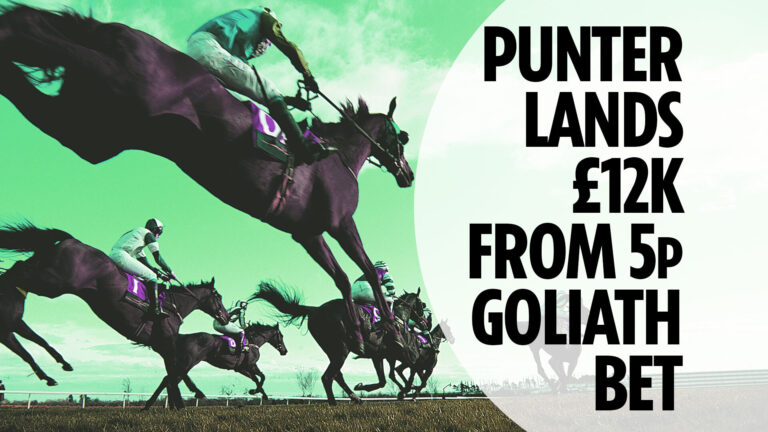 Punter lands extra £7k thanks to BOG to win £12k from 5p Goliath racing bet