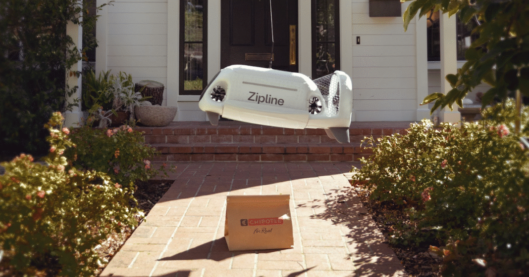 Chipotle uses Zipline drone delivery to fly orders to customers
