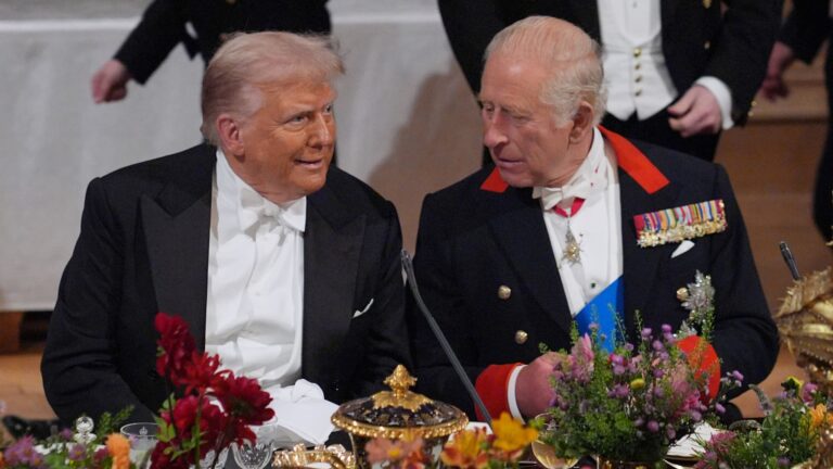 Trump’s state visit gets down to business as he heads to meet Starmer