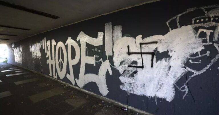 Horror as swastika graffiti appears across major UK city | UK | News