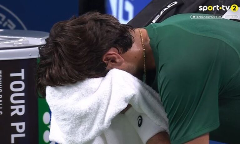 Tennis star breaks down in tears as he brutally loses FIFTH straight final