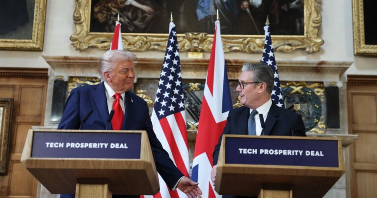 Trump, U.K.’s Keir Starmer give news conference after signing tech investment deal