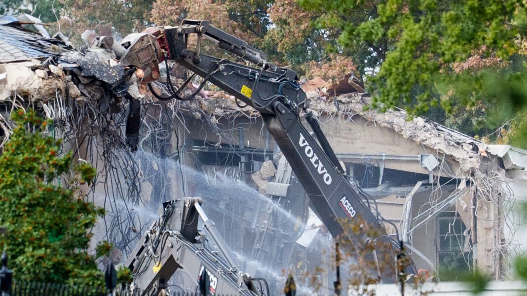 Trump to demolish White House East Wing for ballroom