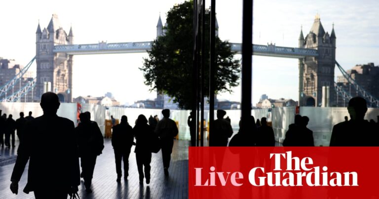 UK wage growth falls to four-year low as demand for workers slows – business live | Business