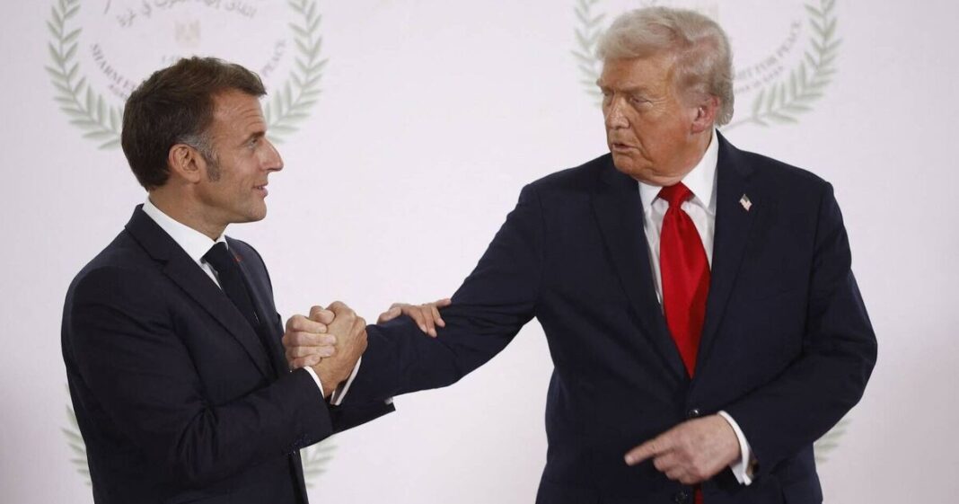 Donald Trump’s 5-word threat to Emmanuel Macron during tense handshake | World | News