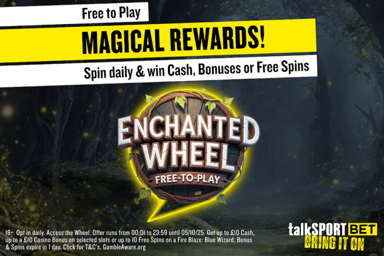 Enchanted Wheel: Spin daily & win cash, bonuses or free spins on talkSPORT BET