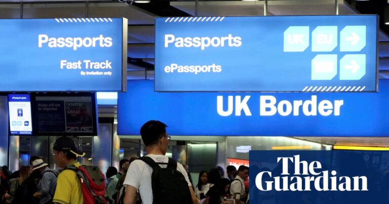 Net migration to UK drops 69% year on year, ONS figures show | Immigration and asylum