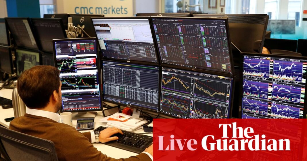 UK gets record demand at government debt auction; FTSE 100 index has 10,000-point mark in sight – business live | Business