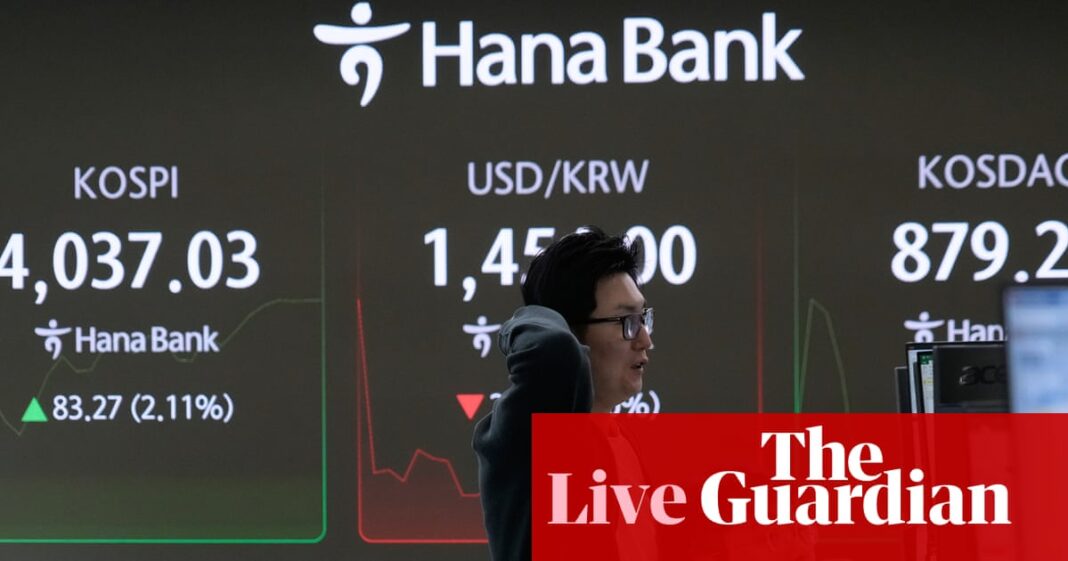 FTSE 100 near record high as US shutdown breakthrough sparks market rally – business live | Business