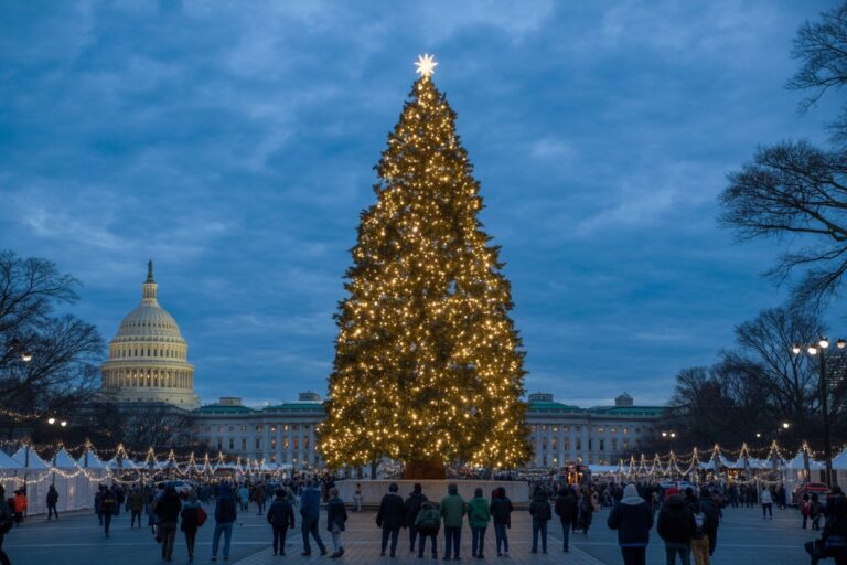 Washington DC Joins Boston, New York City, Dortmund, Paris, Copenhagen, Kraków and Many Other Cities Around the World Kicking Off Christmas Festive Season with the Lighting of its Iconic X Mas Trees