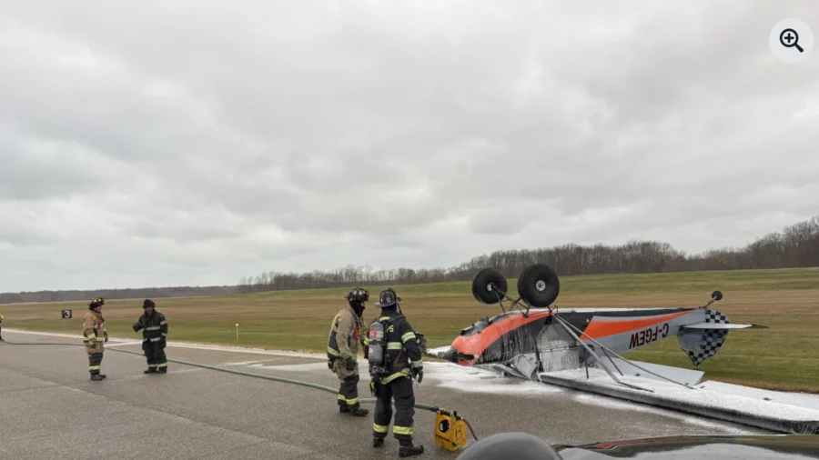 Small Plane Flips Upside Down at Southwest Michigan Airport, Injuring One