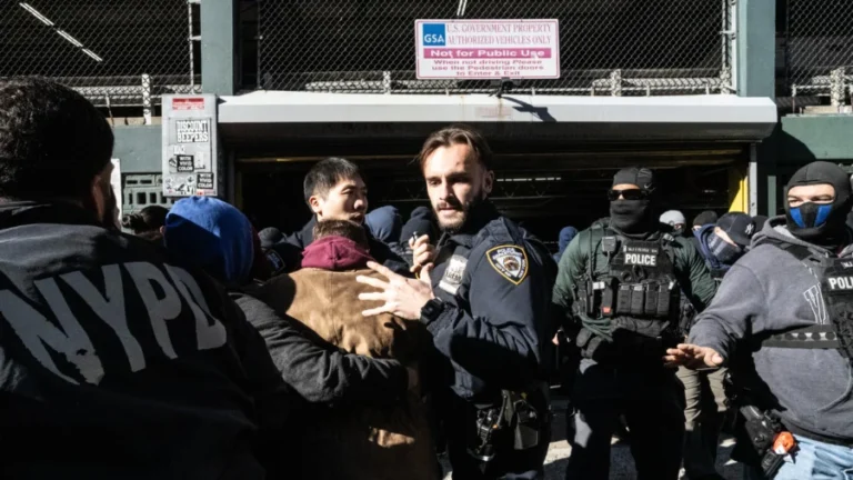 Anti-ICE Protesters Clash With Police in NYC