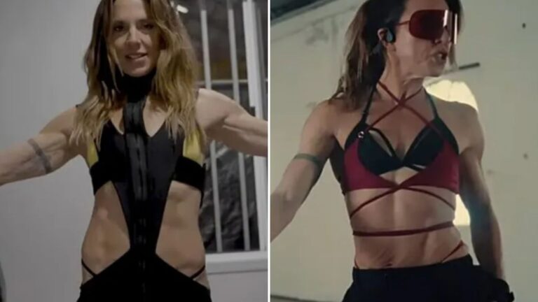Mel C, 51, shows off impressive abs in revealing workout gear as she films sexy new music video
