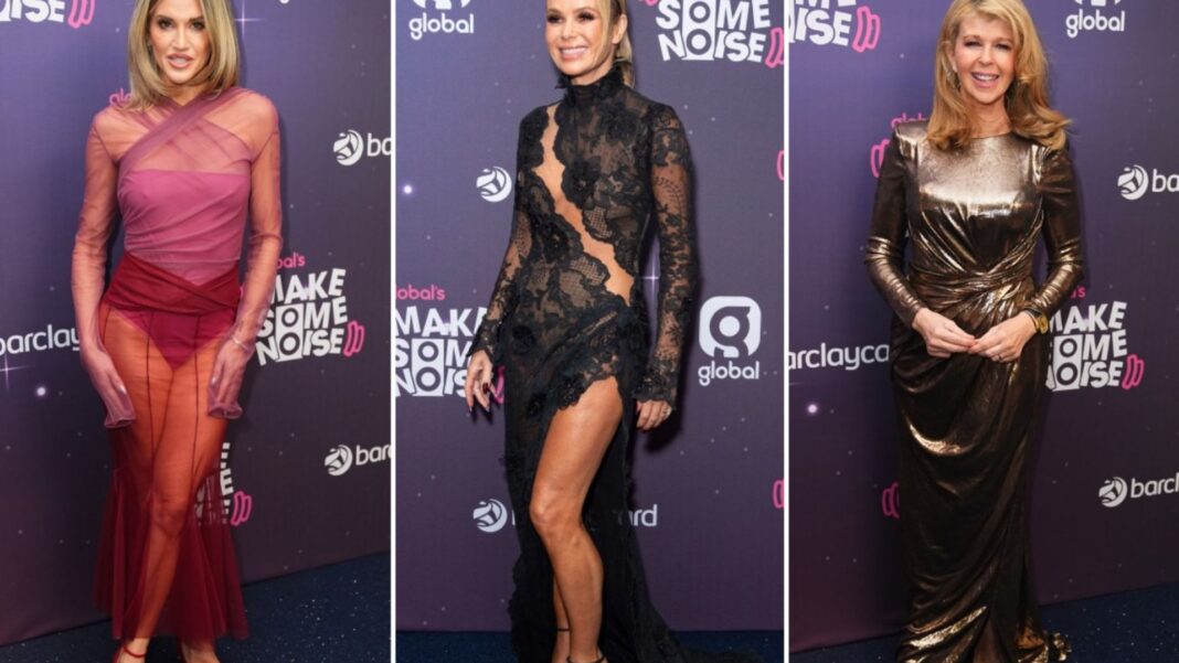 Amanda Holden and Ashley Roberts lead the glam in daring dresses as stars turn out for Global’s Make Some Noise gala