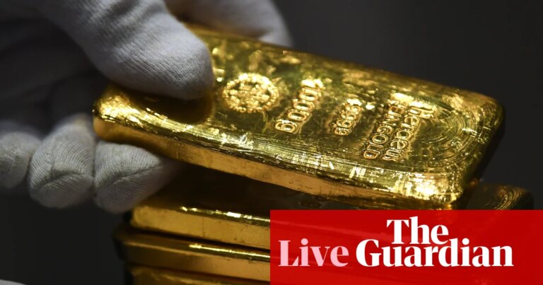 UK economic growth cut as ‘spectre of recession’ looms; gold and silver hit record highs – business live | Business