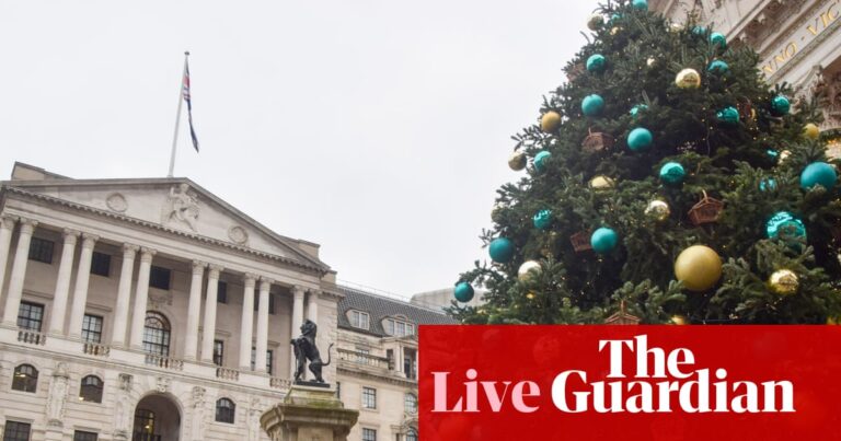 AI valuations heighten risk of ‘sharp correction’, Bank of England warns; UK banks pass stress tests – business live | Business