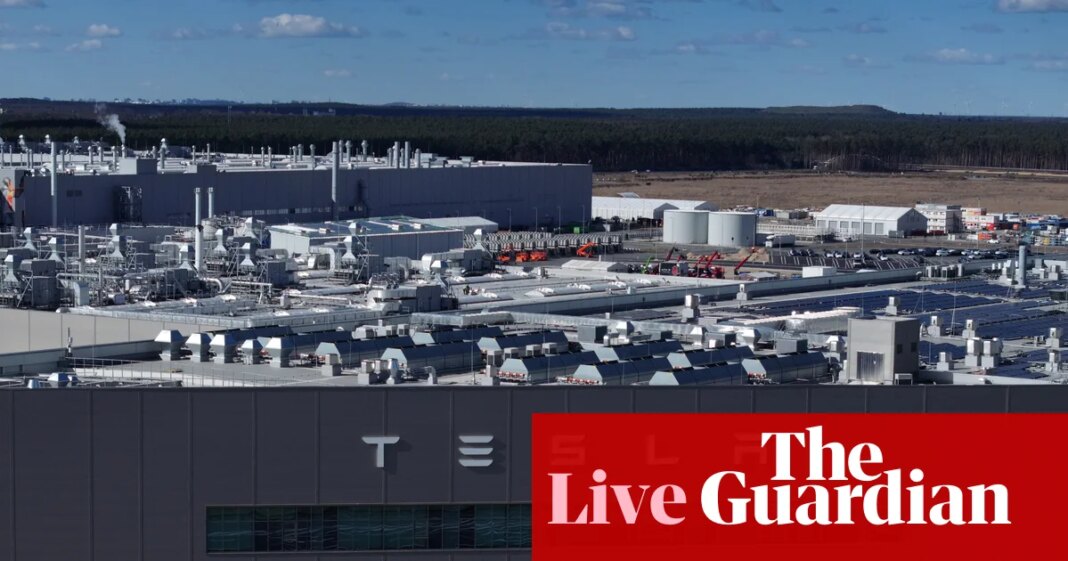 Tesla sales fall across Europe again as BYD surges; Ryanair to appeal €256m fine from Italy’s competition authority – business live | Business