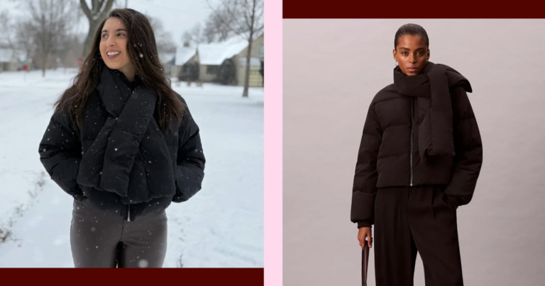 Calvin Klein Short Puffer Jacket With Scarf Review